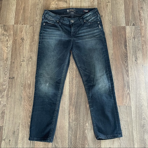 Silver Jean Capris - Picture 1 of 6